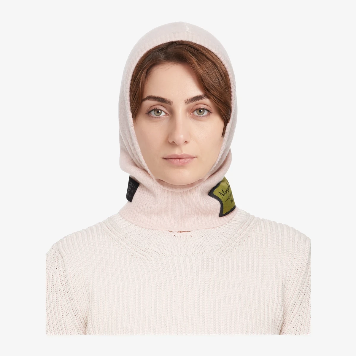 MM6 Maison Margiela Pink Access Labels Story Gauge 7 Balaclava in Pink