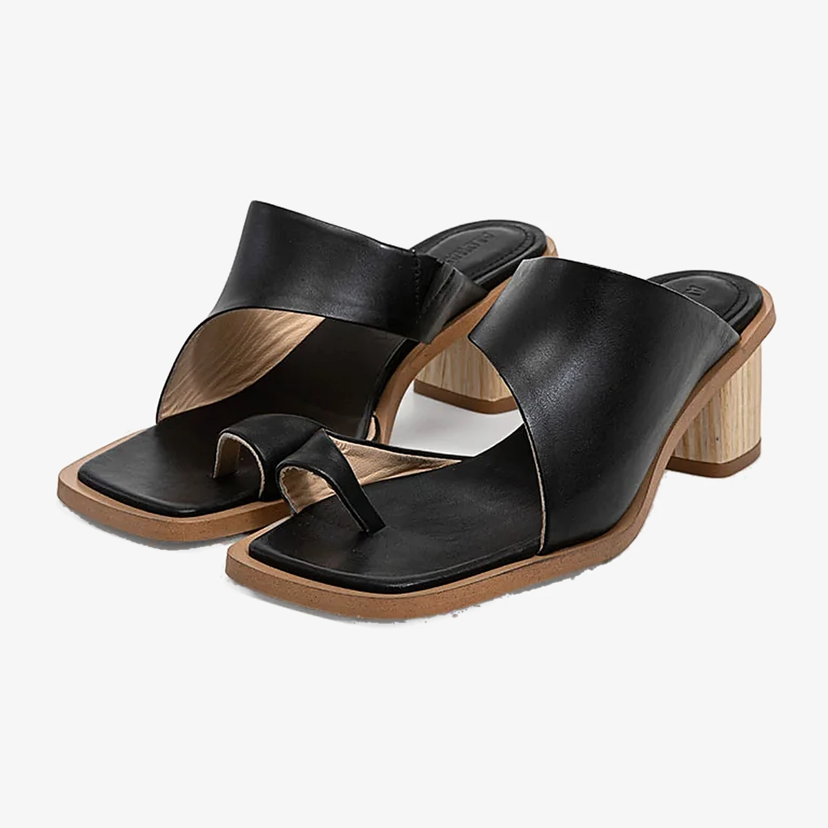 Leather Toe-Post Sandals ხედი 2