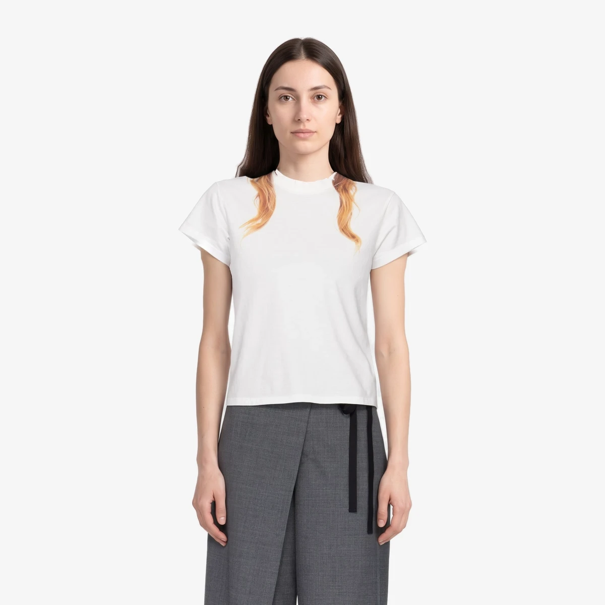 MM6 Maison Margiela Off-White Cotton Jersey T-shirt in Off-White