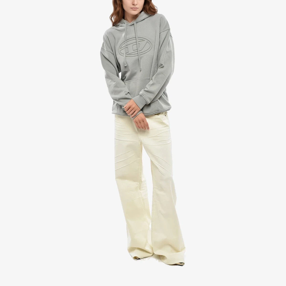 Cotton Hoodie with Tonal Monogram view 5