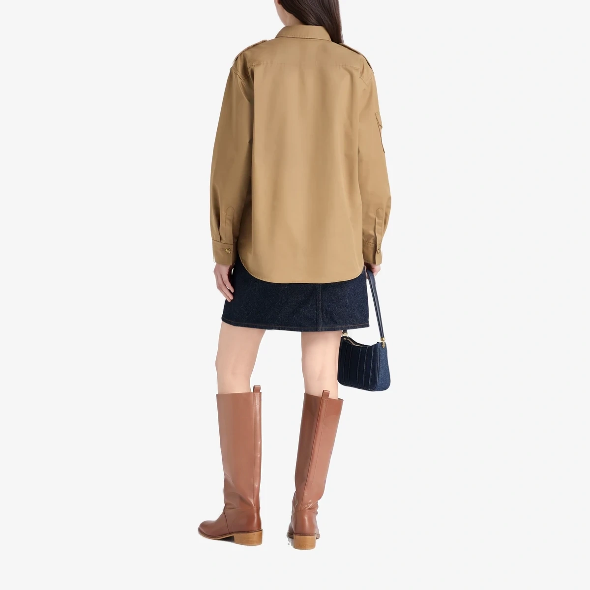 Cotton-Blend Twill Utility Shirt ხედი 3