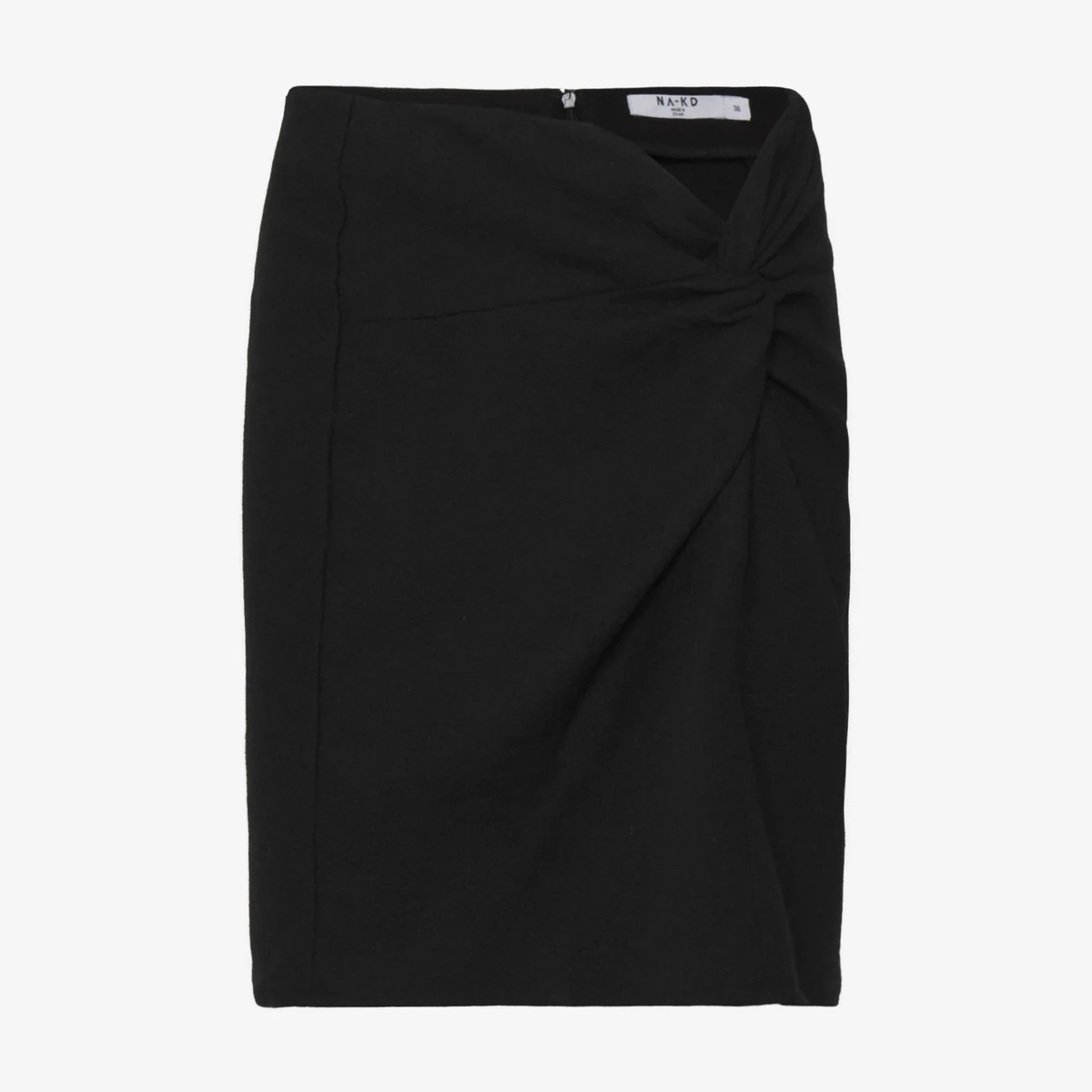 NA-KD Knot Skirt in Black