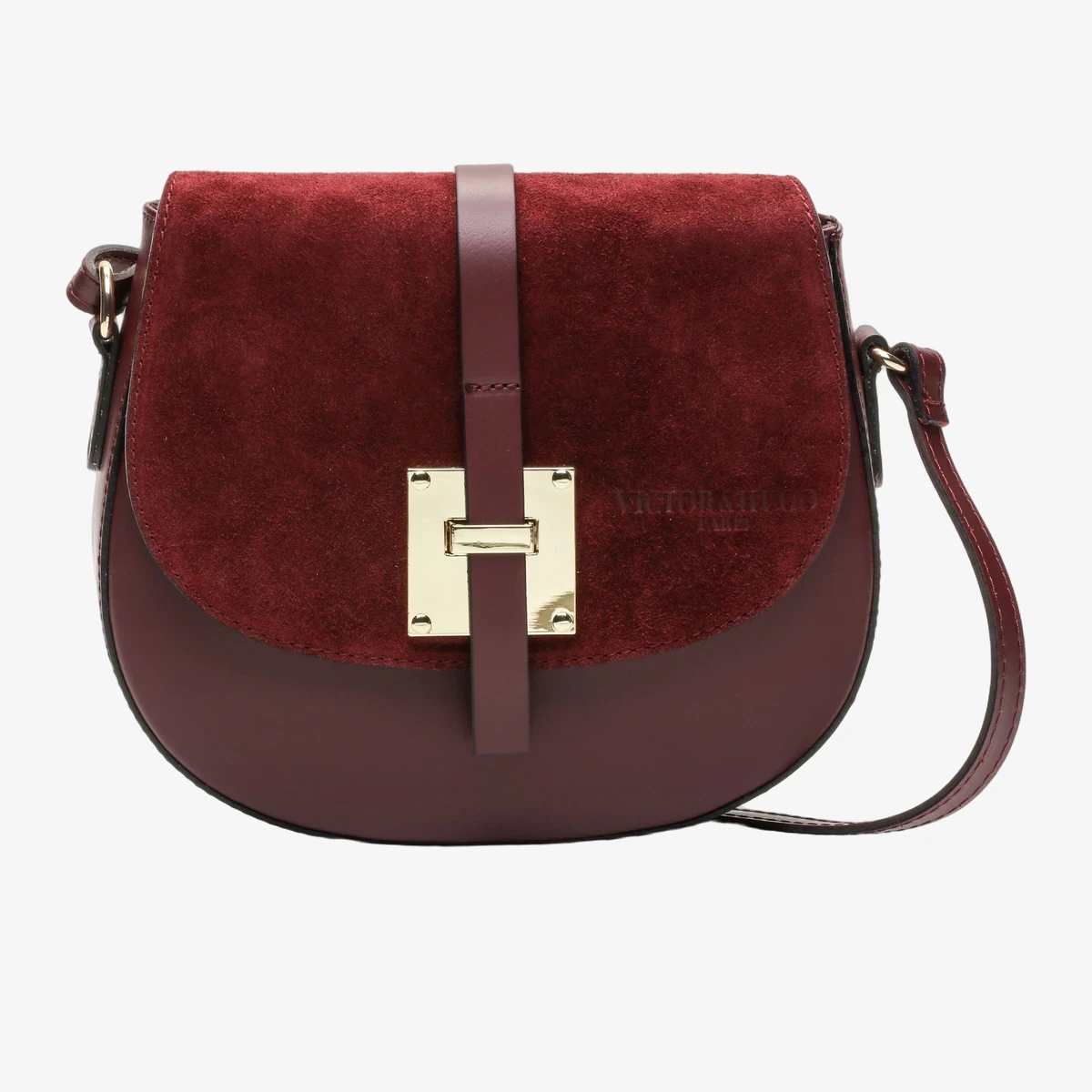 Victor & Hugo Jara Leather Crossbody Bag in Burgundy