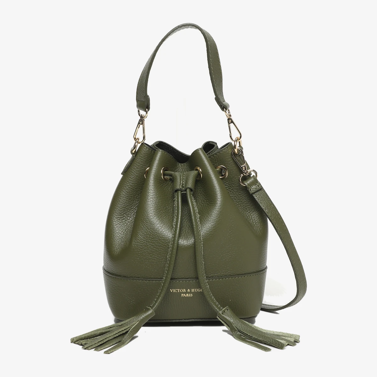 Victor & Hugo Mini Livy Bucket Bag in Green