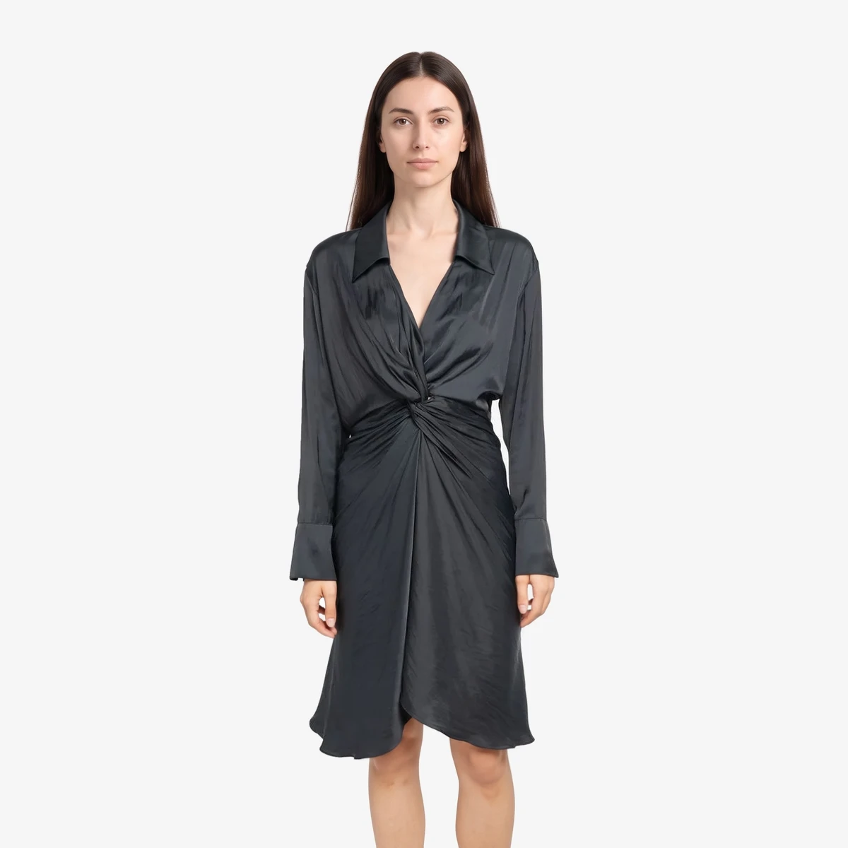 Zadig&Voltaire Rozo Satin Dress in Black