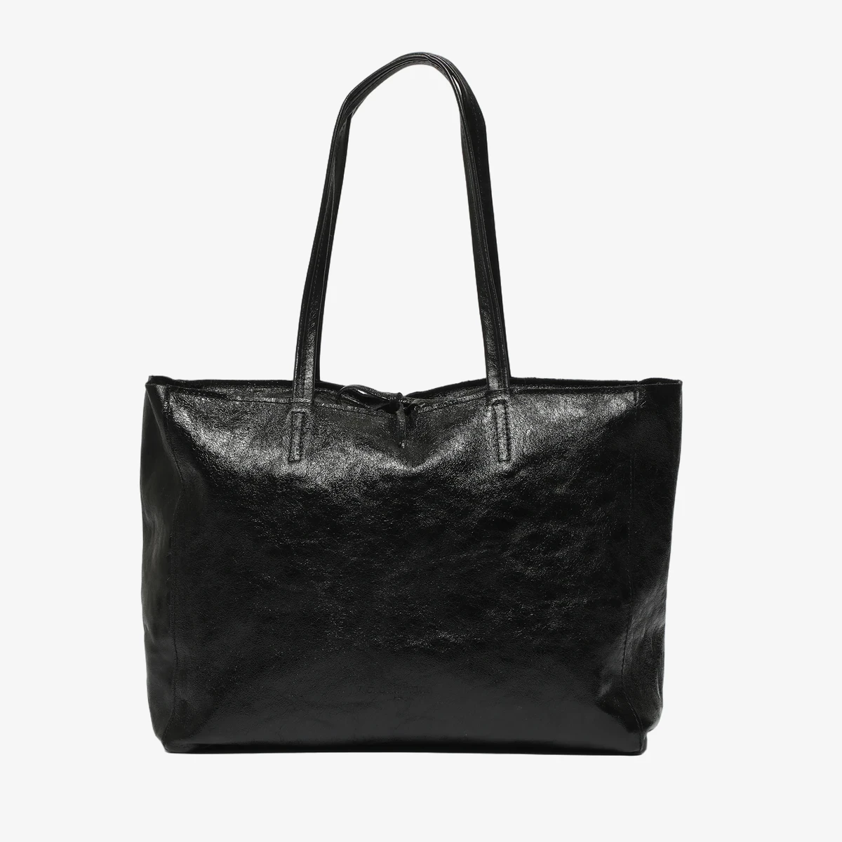 Victor & Hugo Vog Leather Shopping Bag in Black
