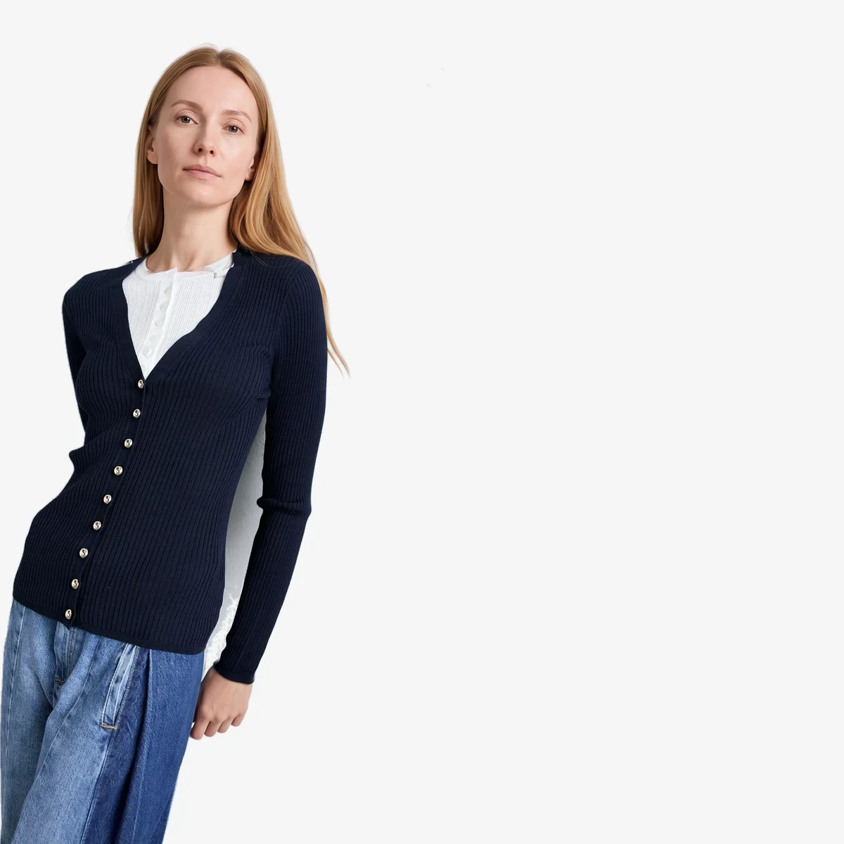 Gabrielle Button Cardigan view 4