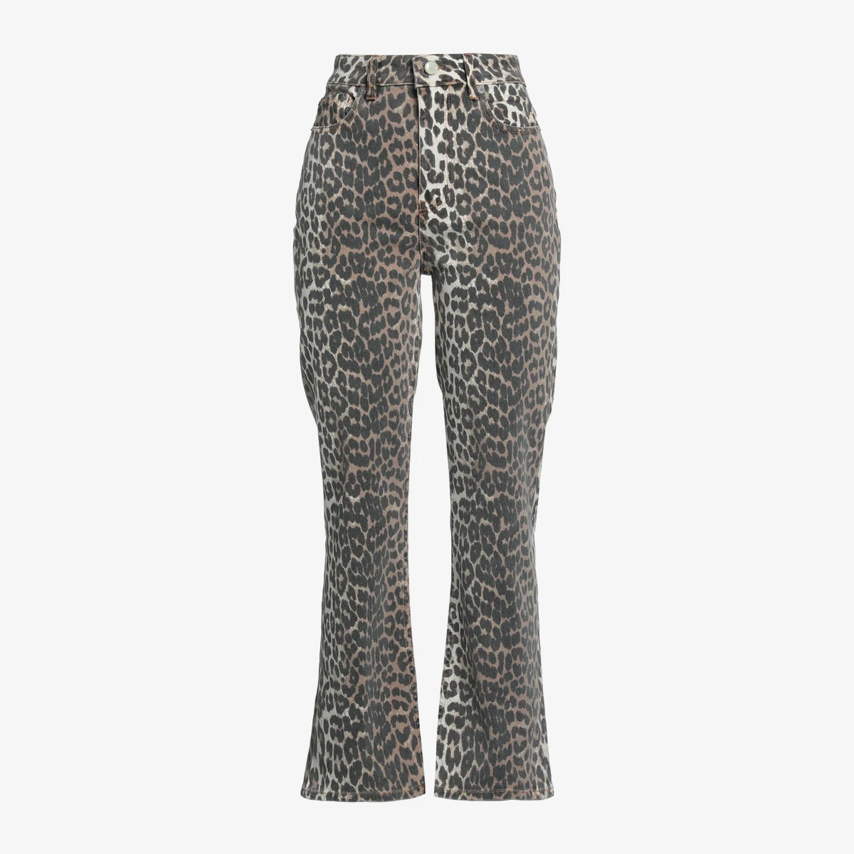 GANNI Bootcut Jeans in Beige
