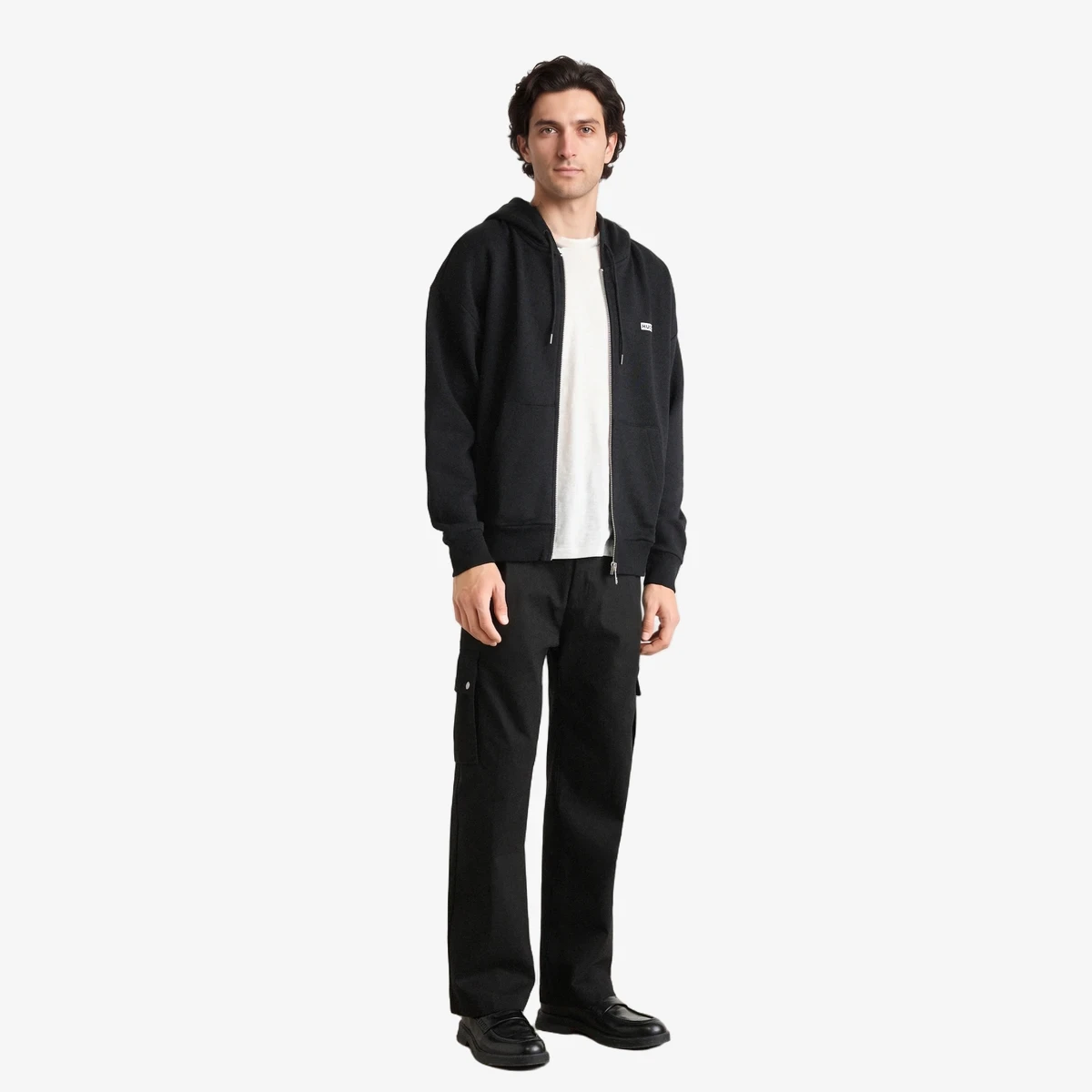 HUGO Nardimez Zip-Up Sweatshirt — Чёрный