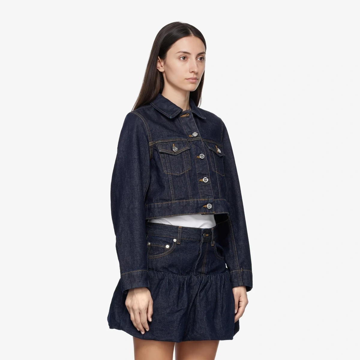 Cropped Denim Jacket ხედი 2