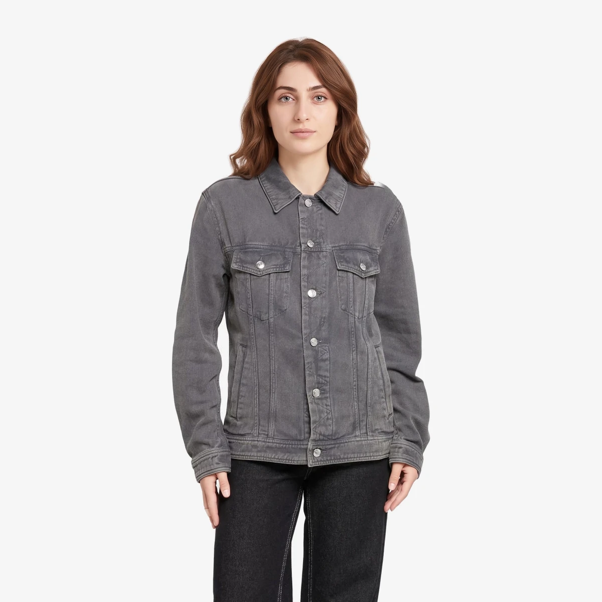 Zadig&Voltaire Kase Cotton Twill Denim Jacket in Charcoal