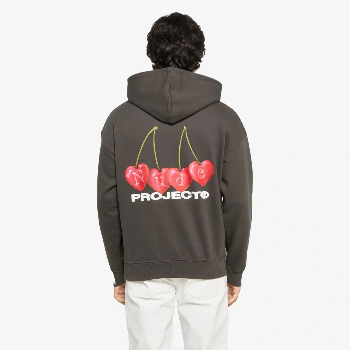 NUDE PROJECT Hoodie Cherry in Grey