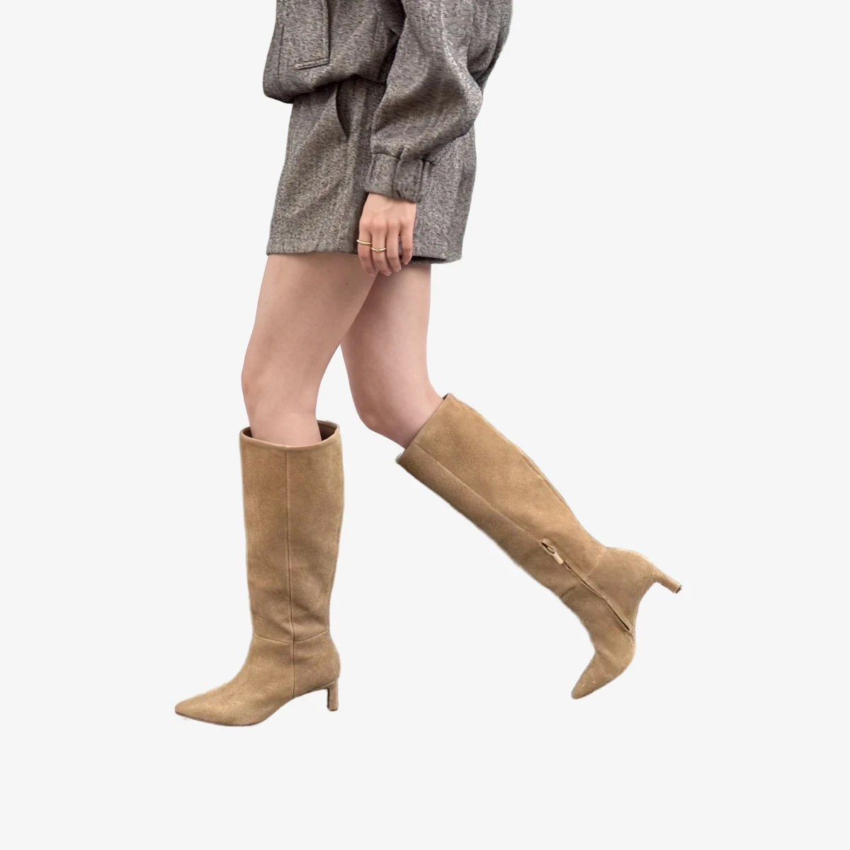 Suede Knee High Boots view 2