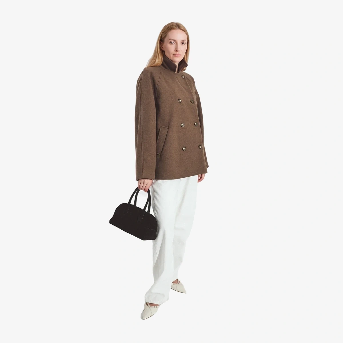 Double Breasted Short Coat ხედი 3