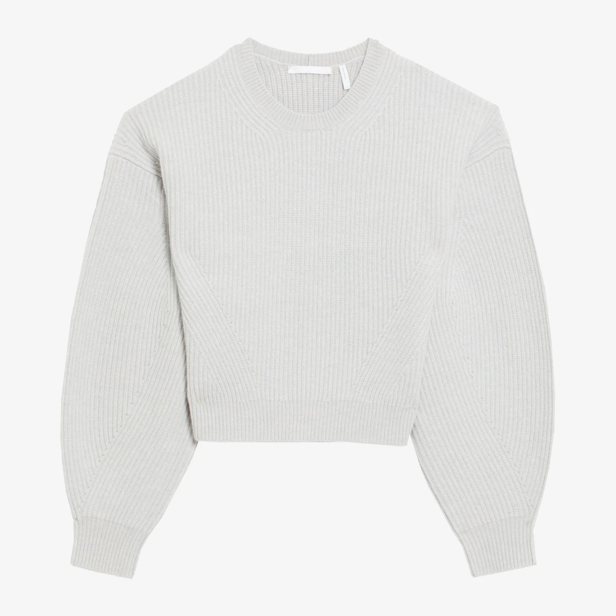 Helmut Lang Merino Wool Crew-Neck Sweater in Grey