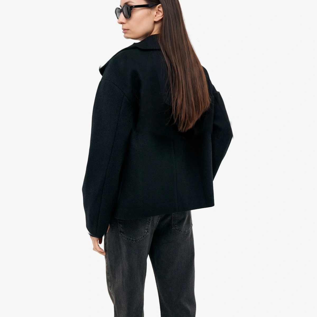 High Neck Short Coat ხედი 2