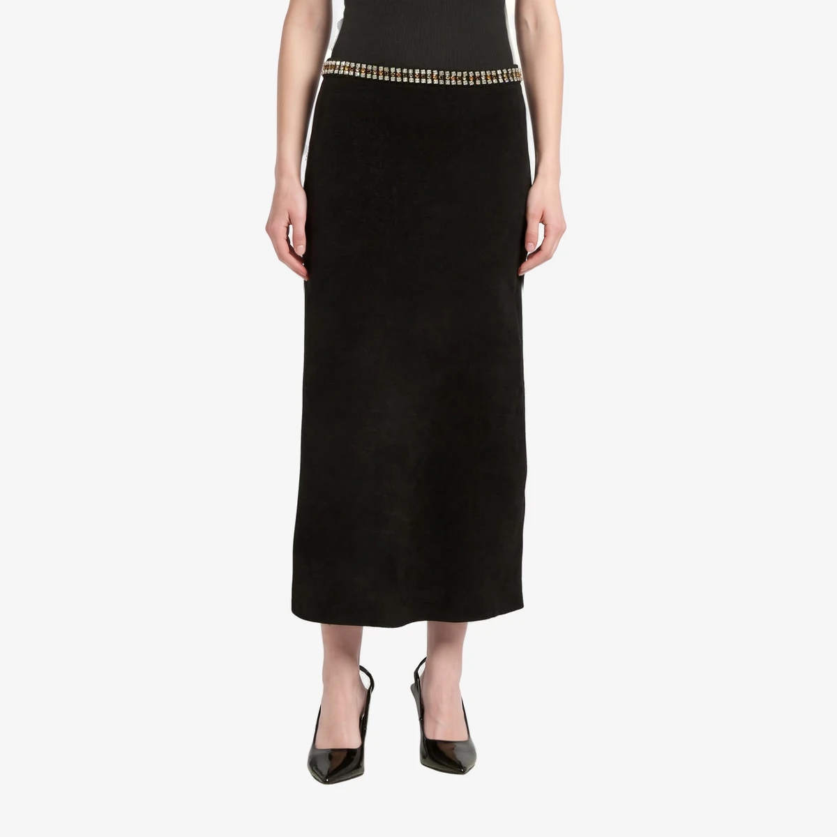 Sandro Knitted Skirt Mareva in Black