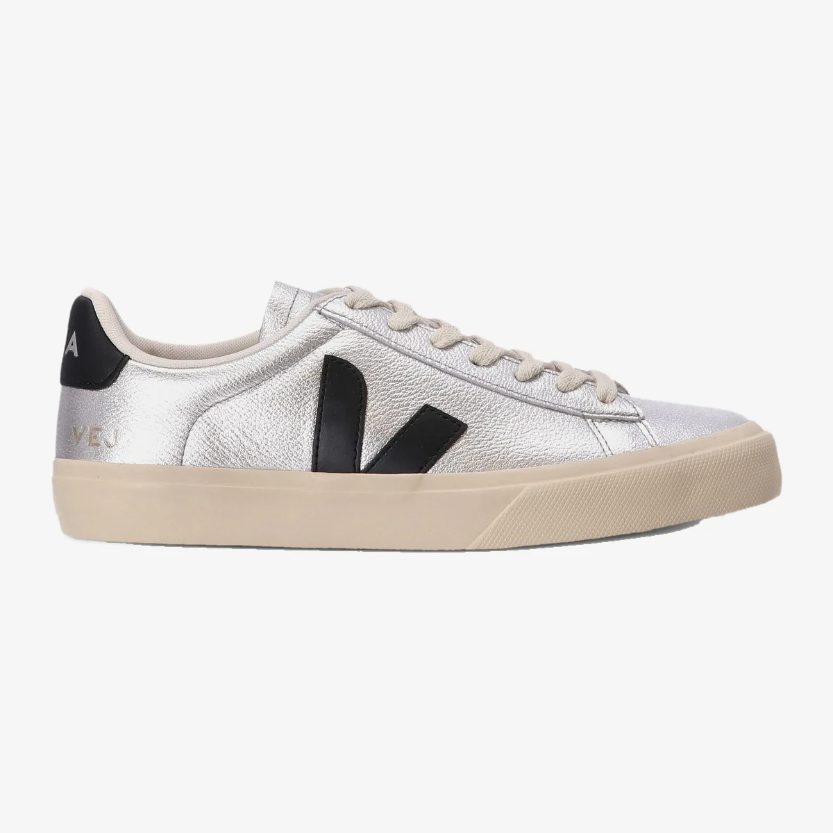 VEJA Campo Leather Sneakers in Silver