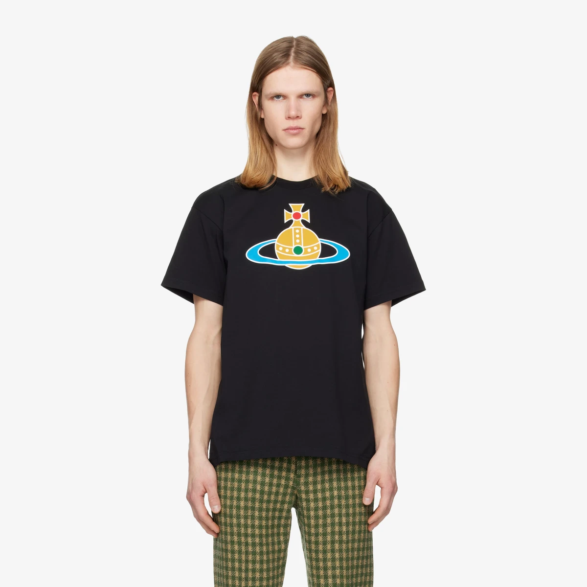 Vivienne Westwood Black Oversized Orb Classic T-shirt in Black
