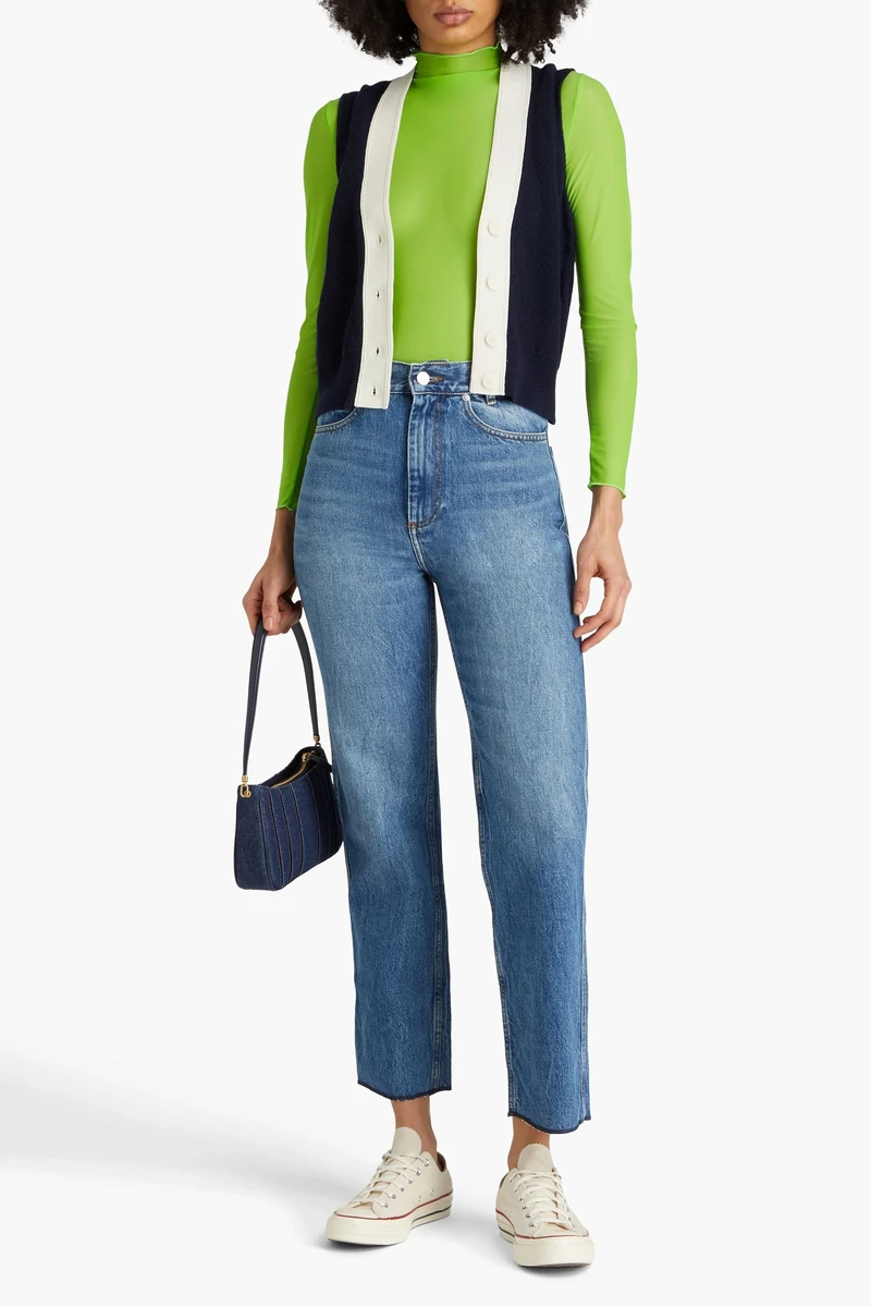 High-Rise Straight-Leg Jeans вид 2