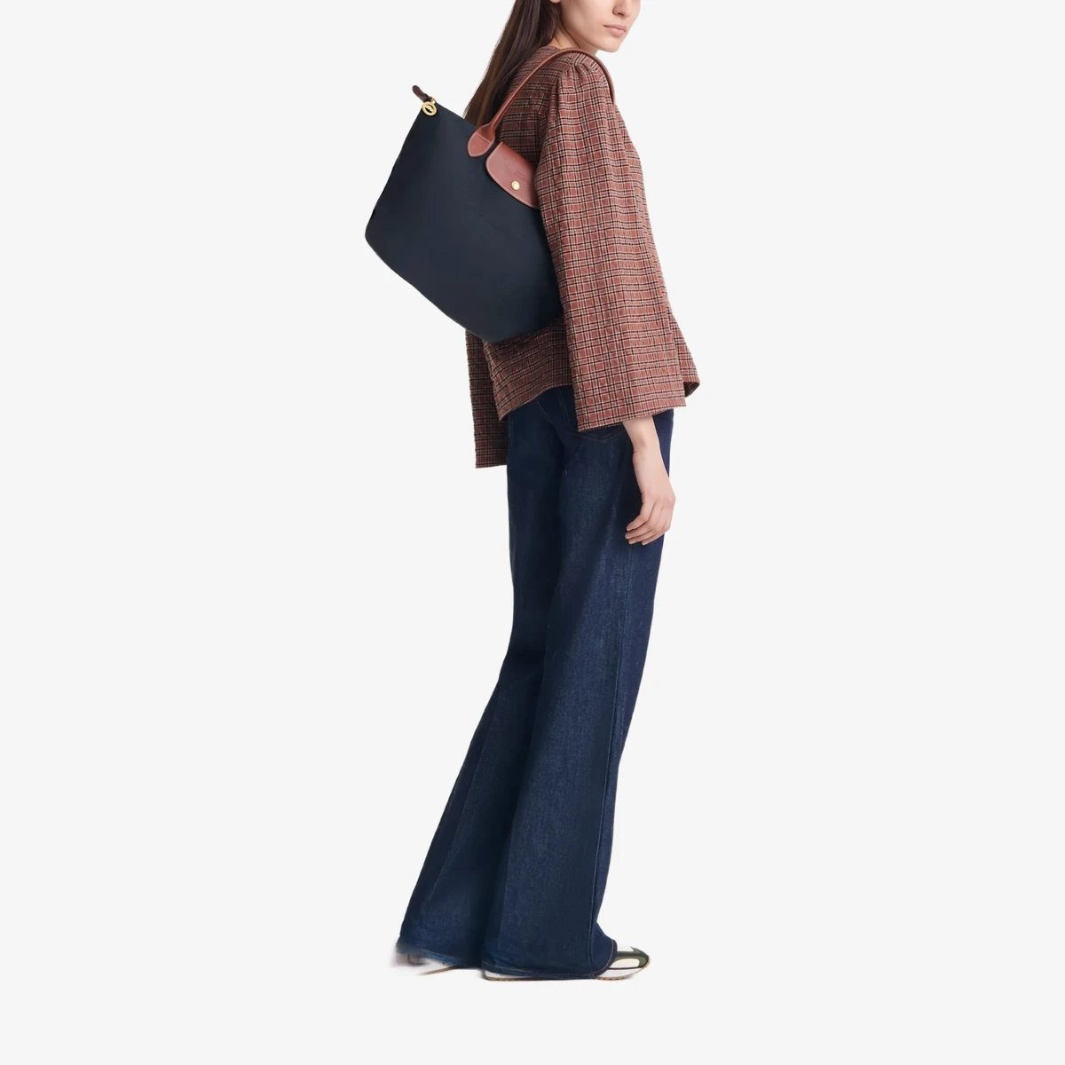 M Le Pliage Leather-Trim Tote Bag ხედი 2