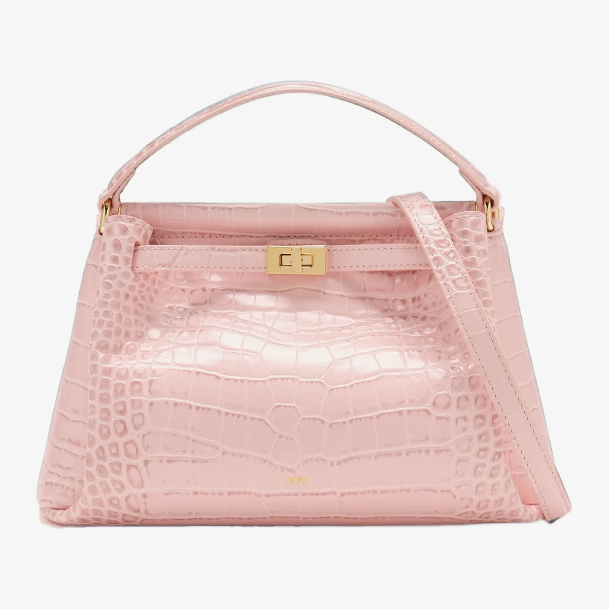 JW Pei Carmen Croc-Effect Tote Bag in Pink