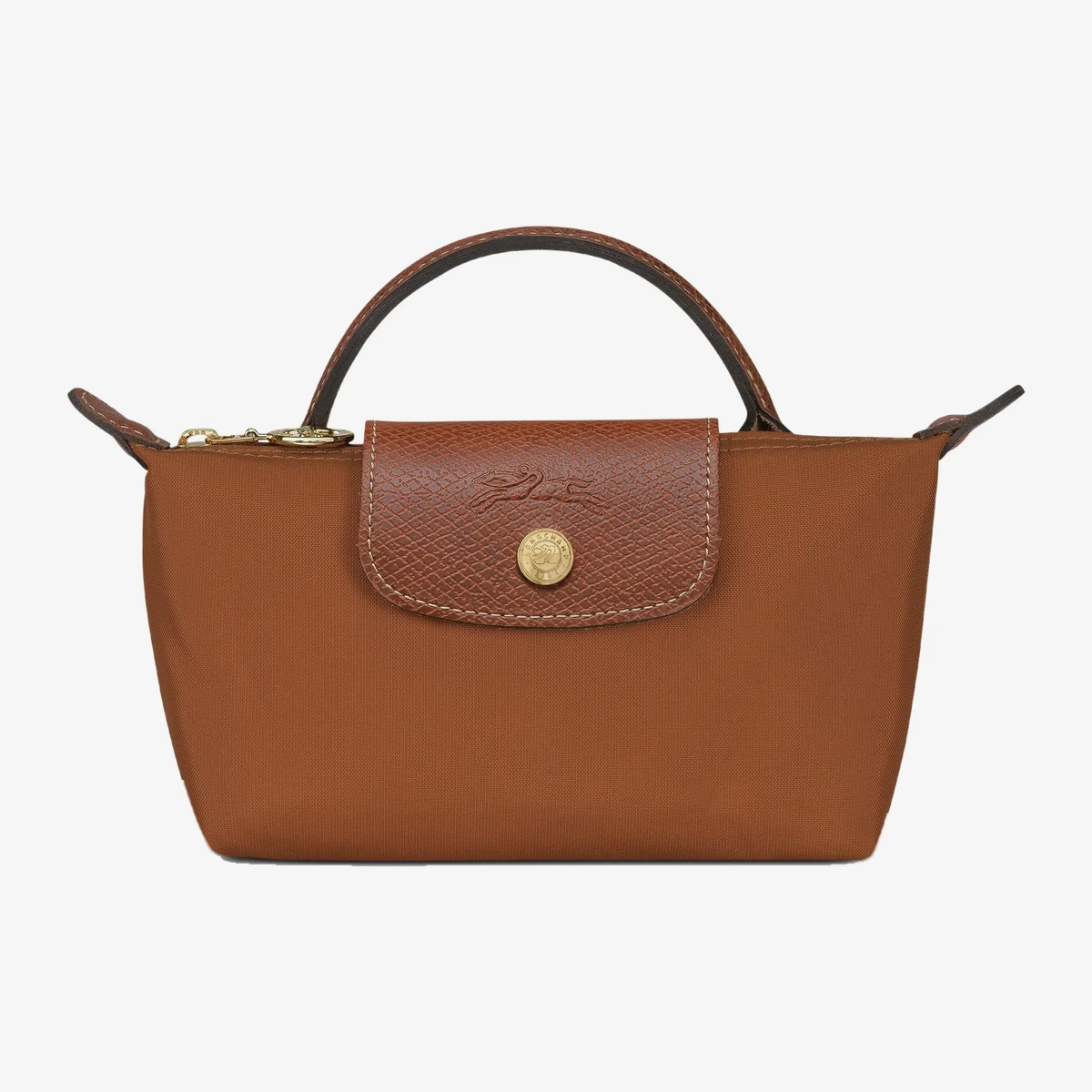 Longchamp Le Pliage Original Mini Pouch in Brown