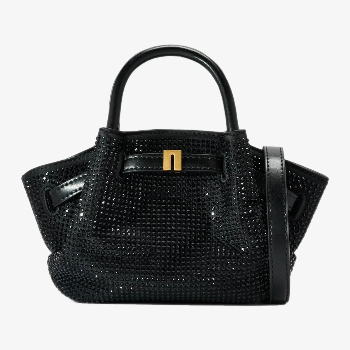 JW Pei Hana Crystal-Embellished Top Tote Bag in Black