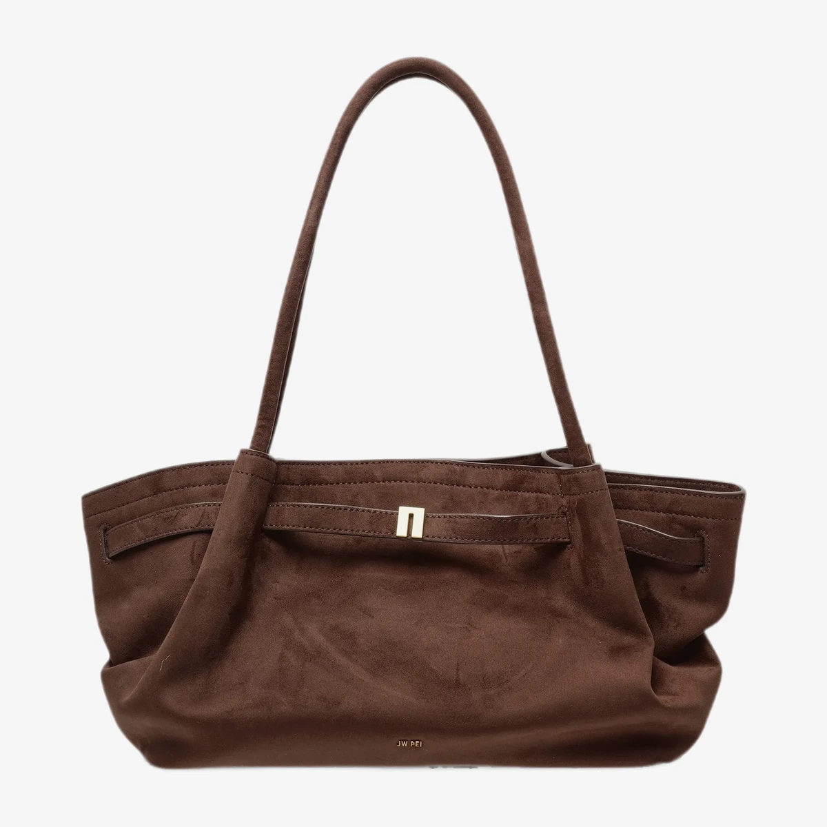 JW Pei Hana Wide Shoulder Bag in Brown