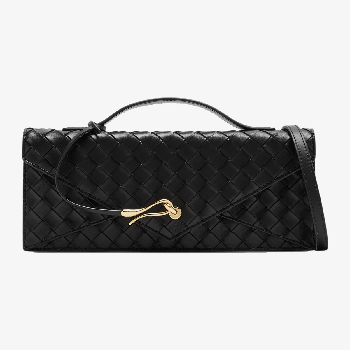 JW Pei Celeste Woven Envelope Shoulder Bag — Чёрный