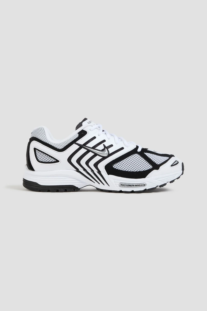 Nike Air Pegasus 2K5 Leather and Mesh Sneakers in White