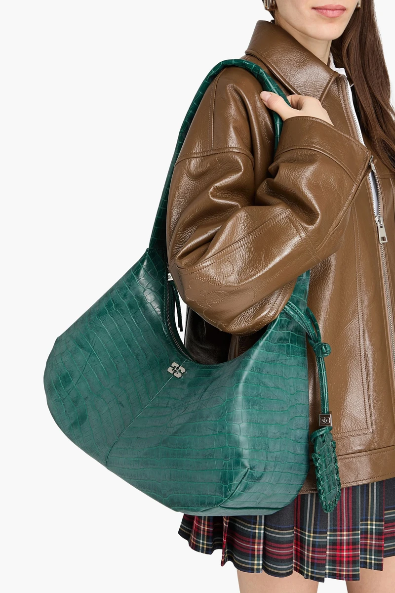 Bou leather-blend shoulder bag view 2