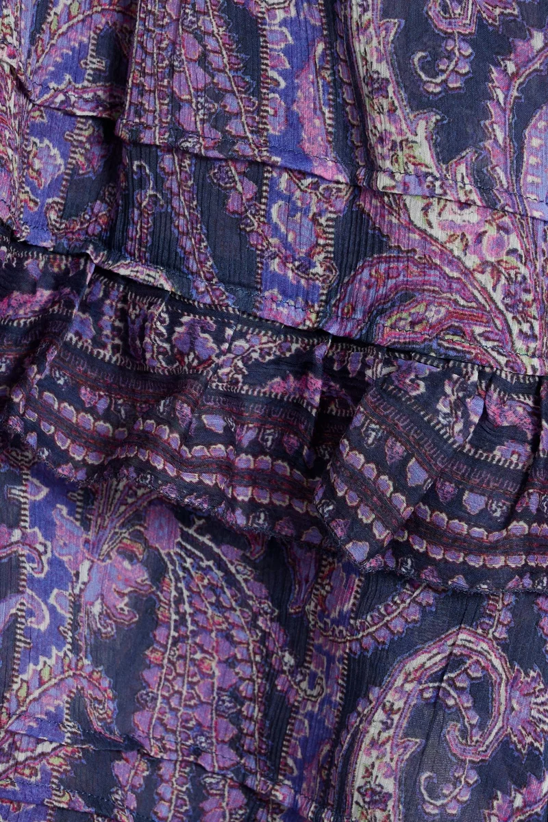 Gabinia Paisley-Print Cotton and Silk-Blend Crepon Mini Dress ხედი 4