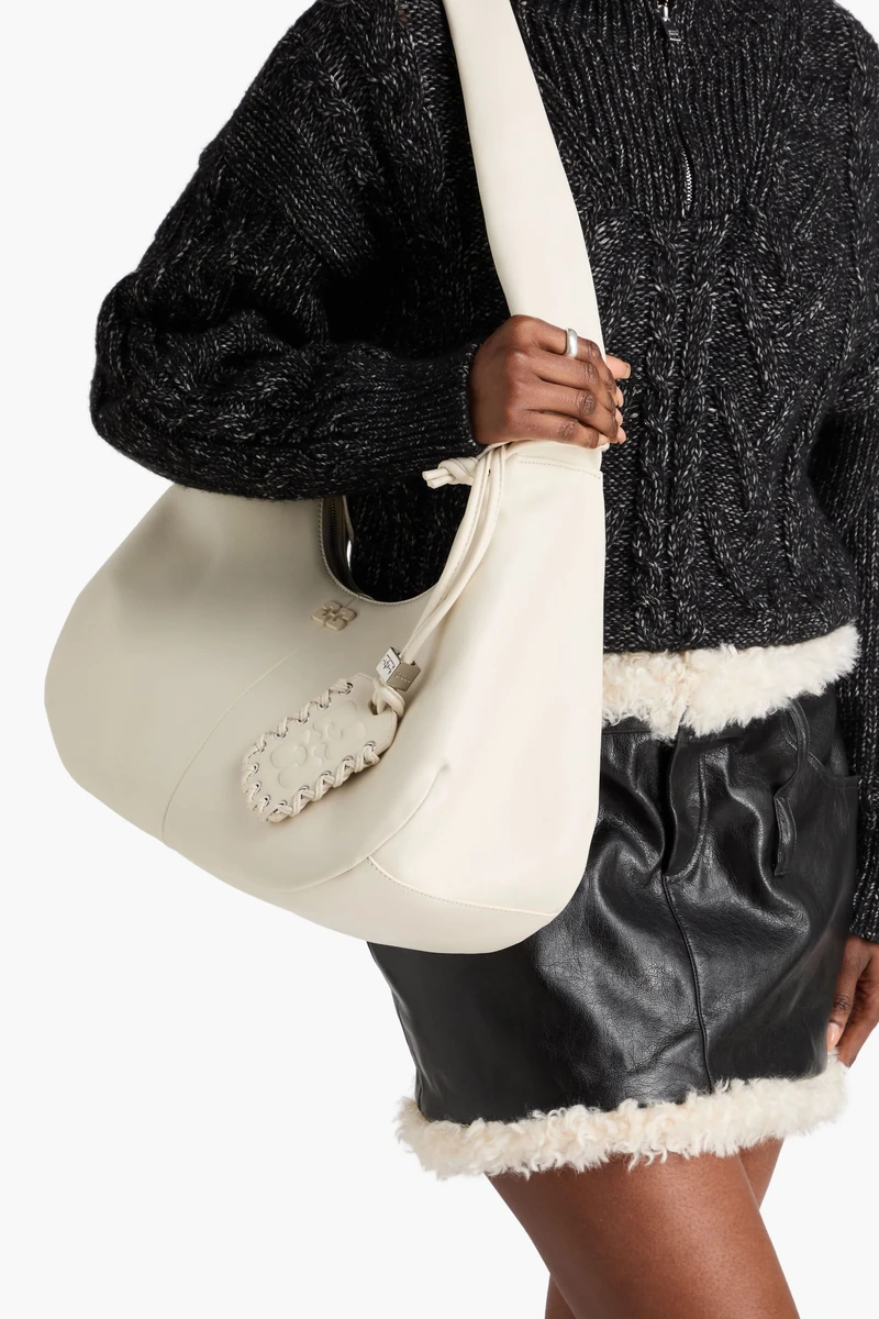 Bou medium leather-blend shoulder bag view 2