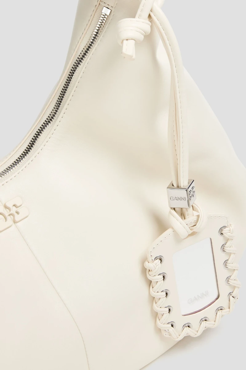 Bou medium leather-blend shoulder bag view 4