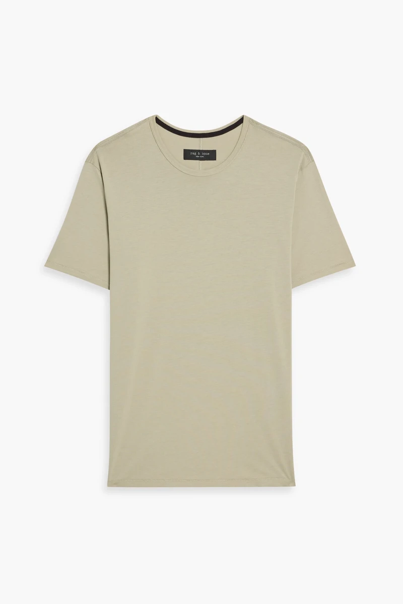 Rag & Bone Cotton and Lyocell-Blend Jersey T-Shirt in Green