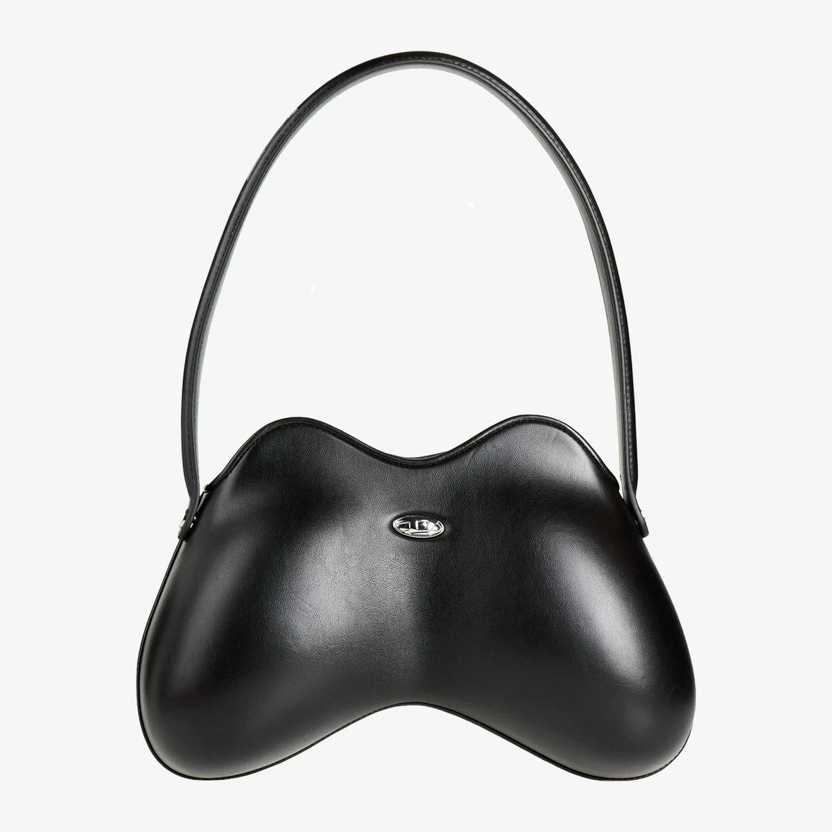Diesel Large Curved Shoulder Bag — Чёрный