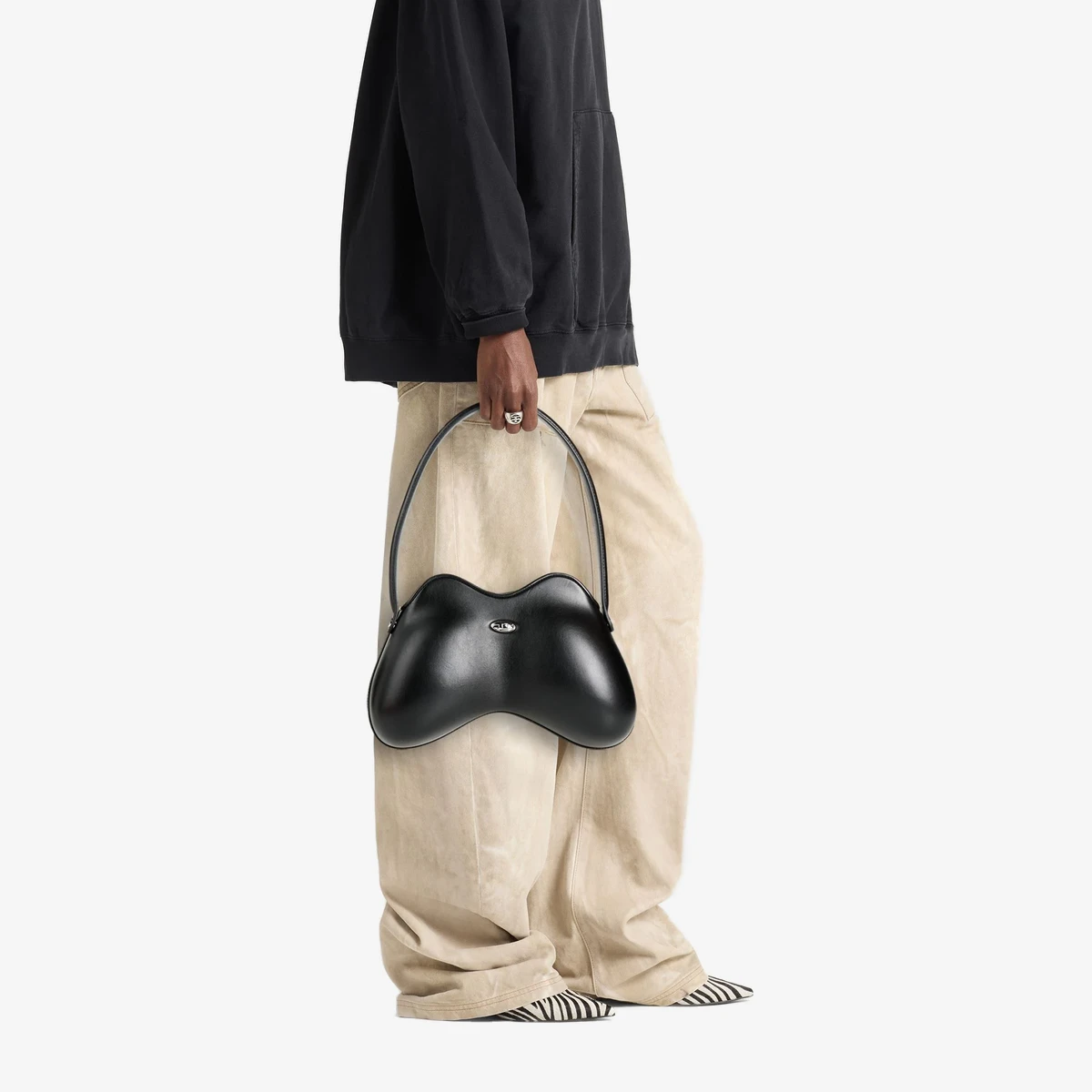 Large Curved Shoulder Bag view 3