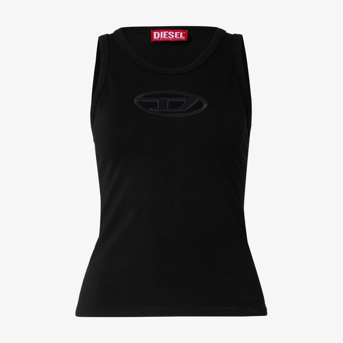 T-Lynys Ribbed Tank Top with Oval D Logo view 4