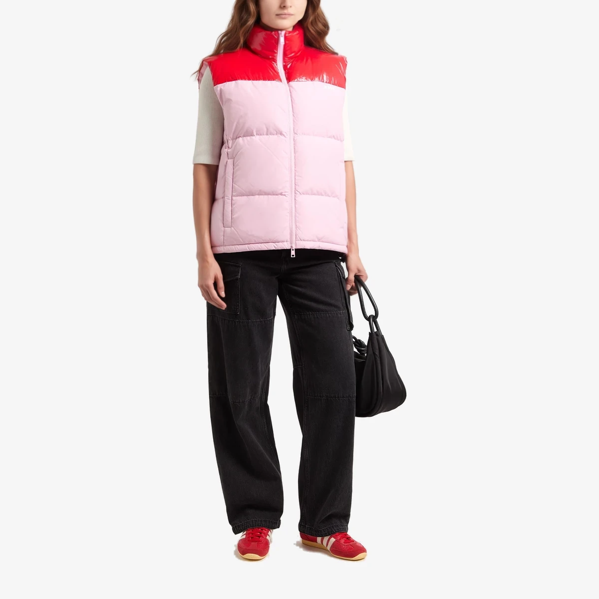 Two-Tone Quilted Puffer Gilet view 3