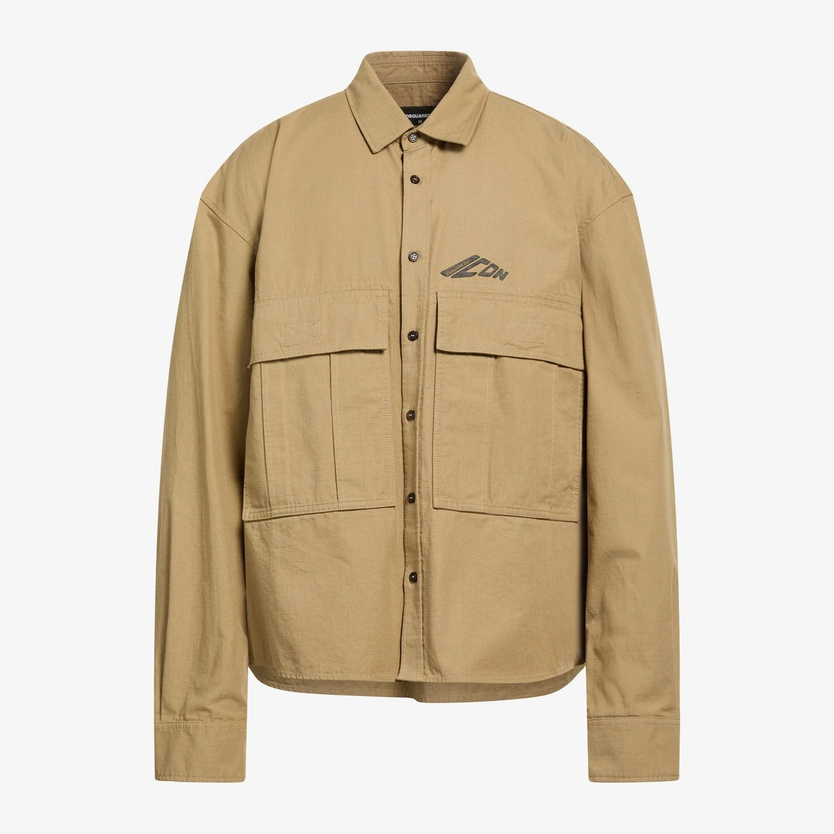 Dsquared2 Icon Ripstop Overshirt in Beige