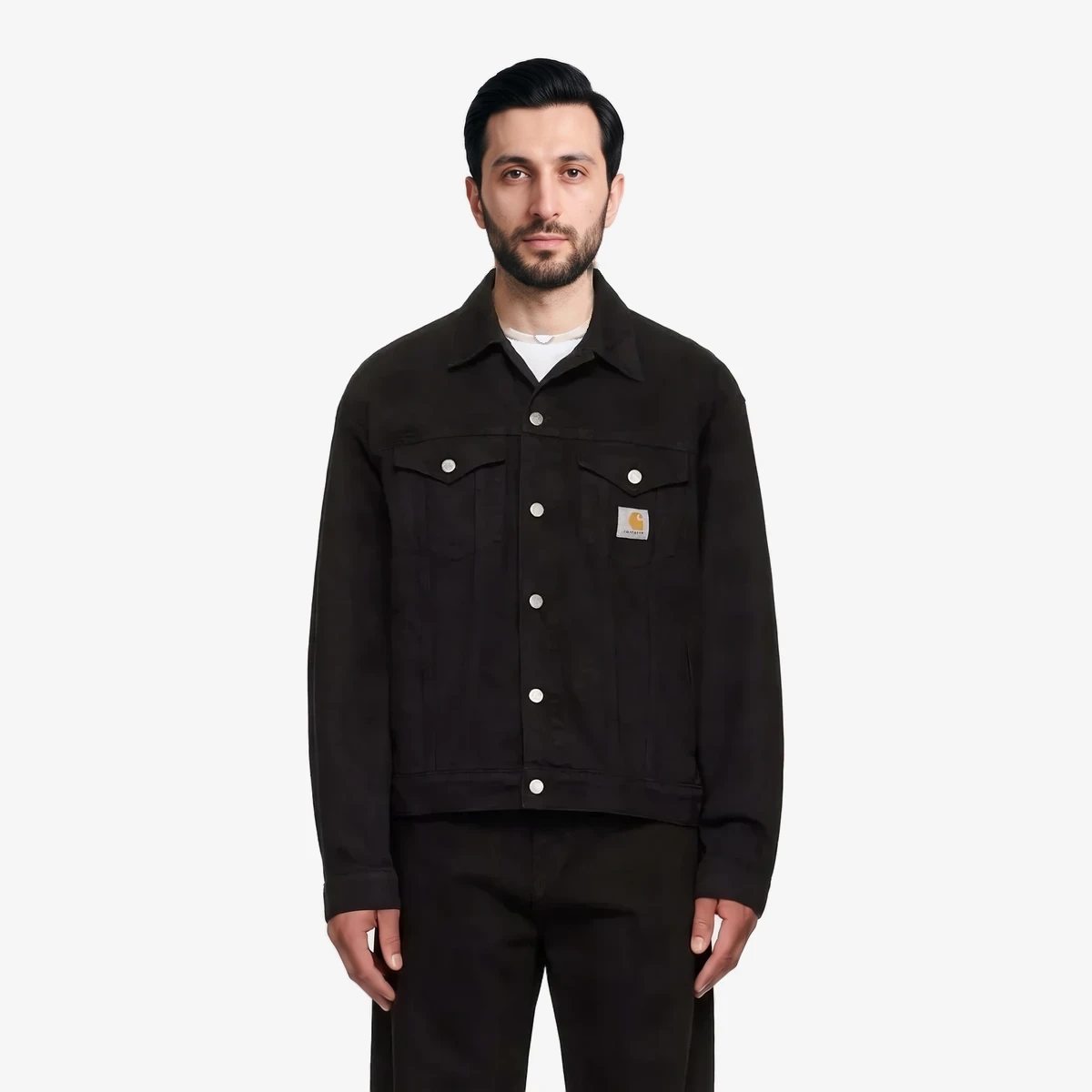Carhartt WIP Black Everson Denim Trucker Jacket in Black