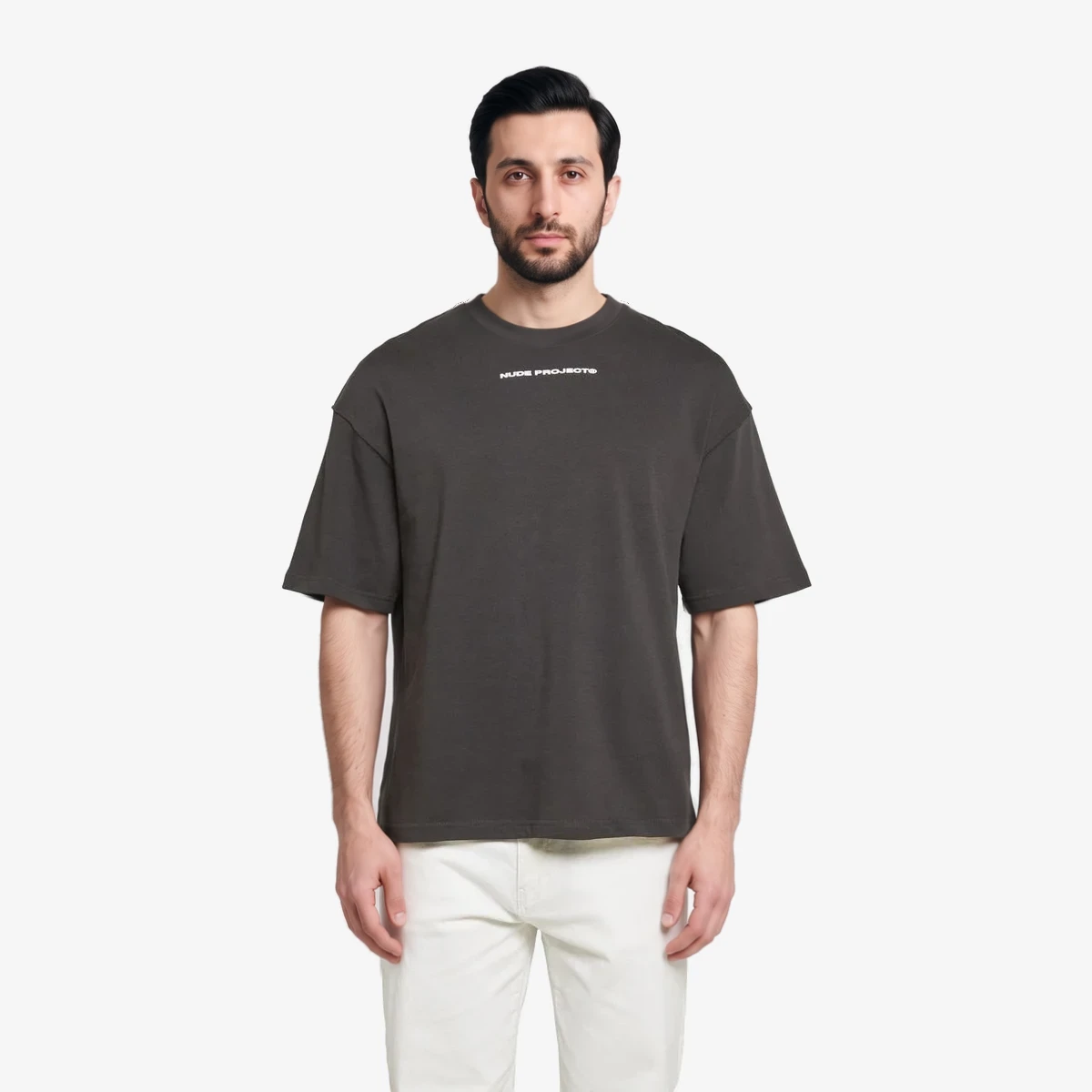 NUDE PROJECT Cherry Back Print T-Shirt in Black