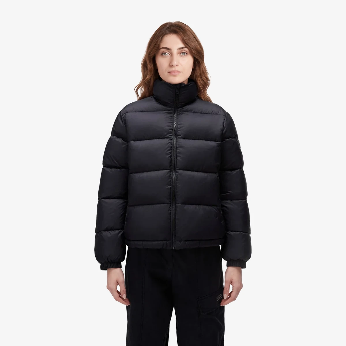 Napapijri Short Quilted Puffer Jacket in Black