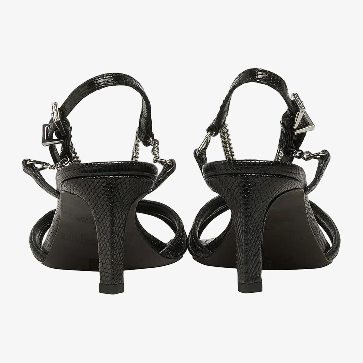 Chain-Detail Strappy Slingback Sandals вид 2