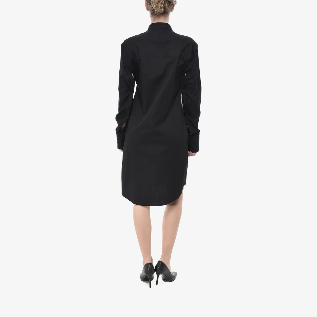 Tuxedo Poplin Blouse with Belt ხედი 2
