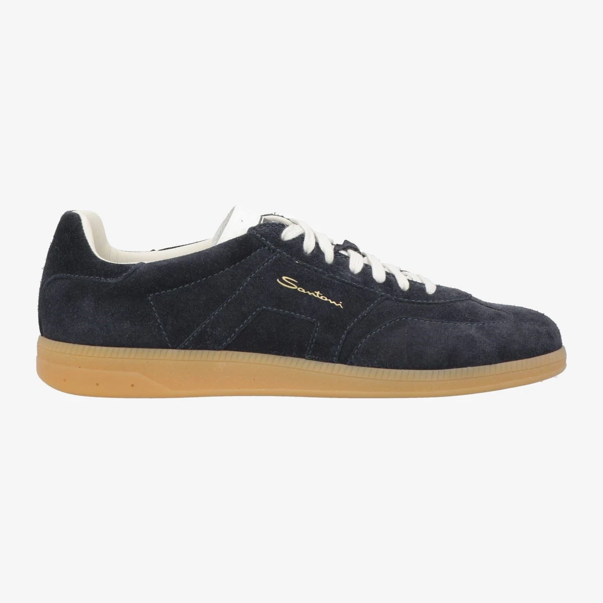 Santoni Suede Low-Top Sneakers — Тёмно-синий