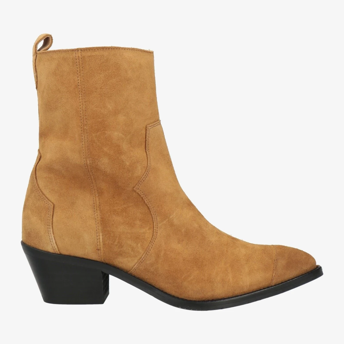 Alohas Western Suede Ankle Boots in Tan