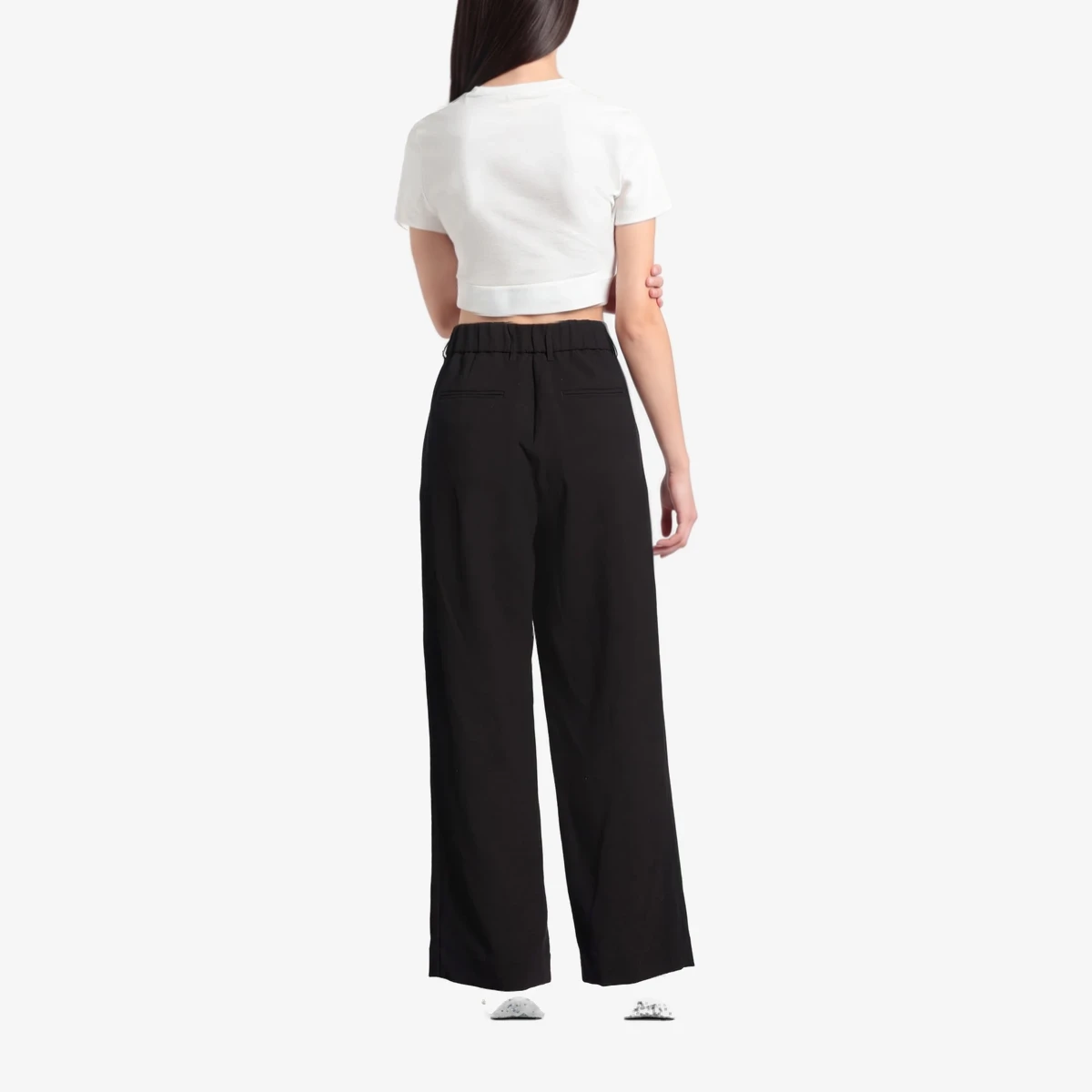 High-Waist Straight-Leg Trousers ხედი 3