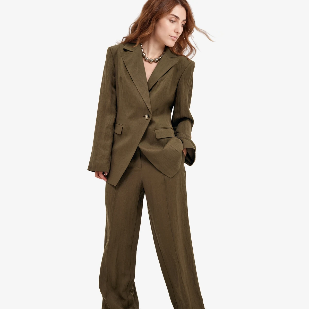Fitted Lyocell-Blend Blazer вид 2
